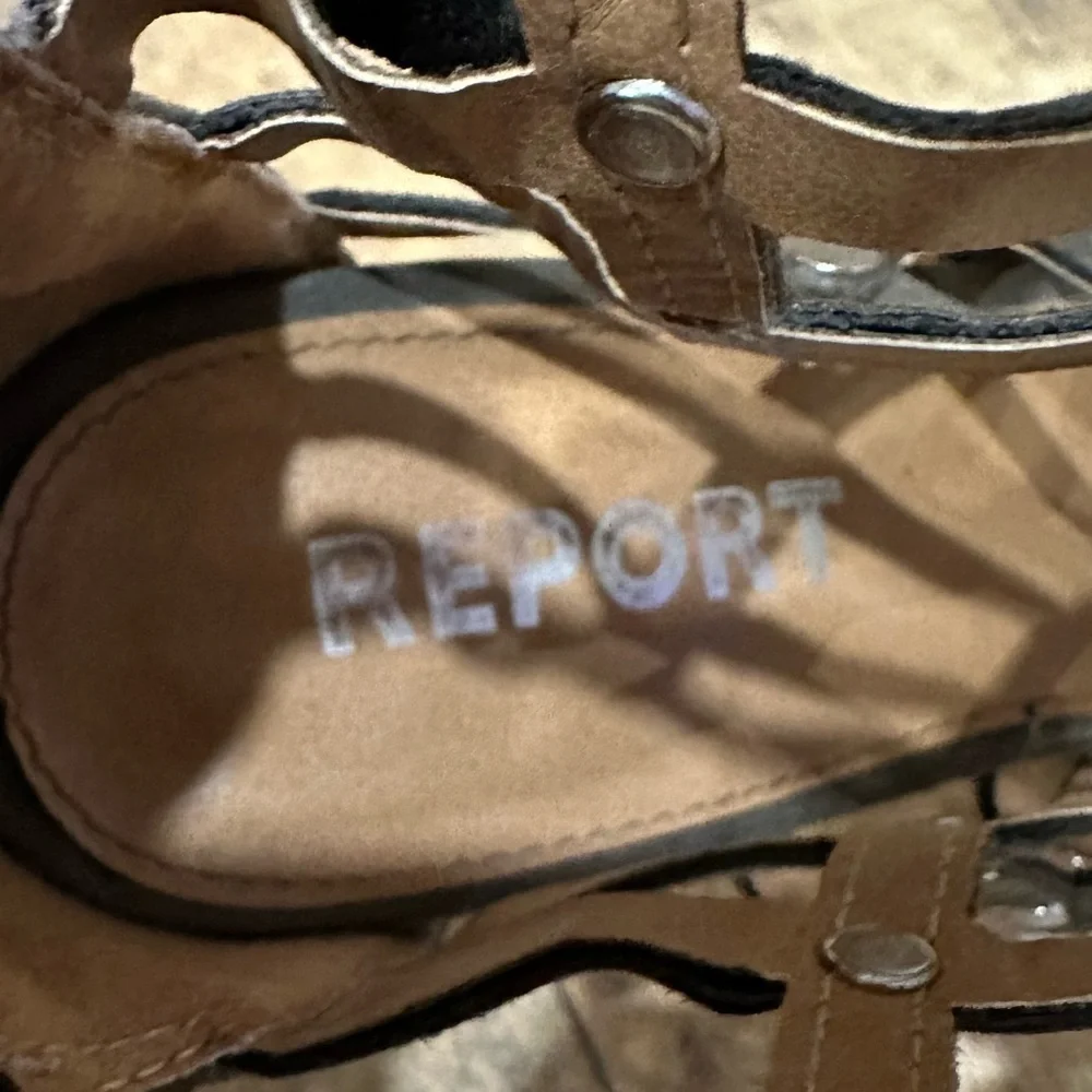 REPORT “Wesley” Studded Caged Heels, Size 8.5
